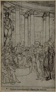 Study for an illustration in Tacitus "Tiberius, or The First Six Books of the Annals", Book V, Vol. 3, 2nd Study by Hubert Francois Gravelot