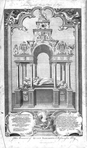 The Monument of Queen Elizabeth in Westminster Abbey, Illustration from Rapin