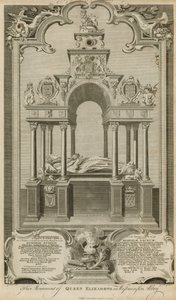 The Monument of Queen Elizabeth by Hubert Francois Gravelot