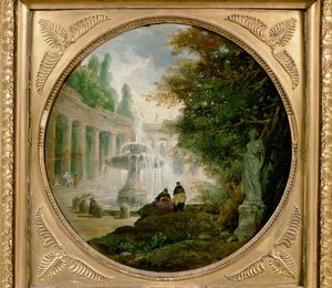 Park with Fountain by Hubert Robert