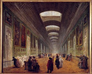 Project for the Arrangement of the Grand Gallery of the Louvre, c. 1789 by Hubert Robert