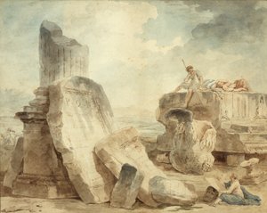 Ruins with Figures by Hubert Robert