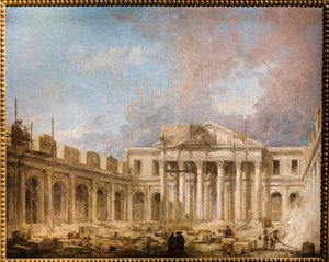 The School of Surgery under Construction by Hubert Robert