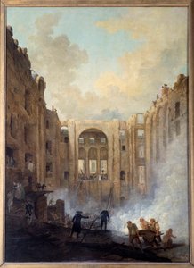 The Fire of the Opera at the Palais Royal by Hubert Robert