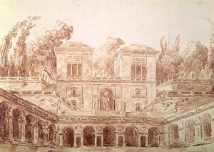 Villa Farnese, Rome by Hubert Robert