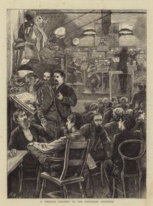 A Smoking Concert by the Wandering Minstrels by Hubert von Herkomer