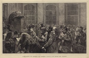 Divine Service for Shepherds and Herdsmen, a Study at the Berners Hall, Islington by Hubert von Herkomer