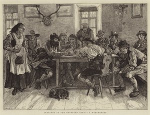 Sketches in the Bavarian Alps, I, a Wirthshaus