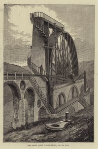 The Great Laxey Water-Wheel, Isle of Man by Hubert von Herkomer