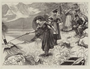 Tourists in the Bavarian Alps, the Echo
