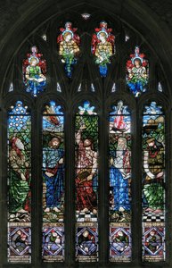 Langport, All Saints, Belham & Co, Hugh Arthur Kennedy, Abraham, Job, David, Moses & Solomon by Hugh Arthur Kennedy