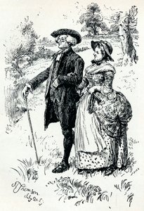 An Illustration from The Vicar of Wakefield, 1889 by Hugh Thomson