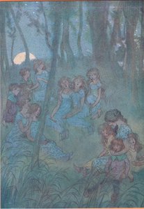 And Nightly Meadow Fairies, Look You Sing by Hugh Thomson