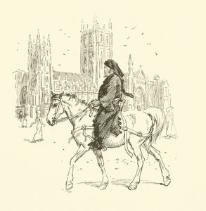 Geoffrey Chaucer on Horseback by Hugh Thomson