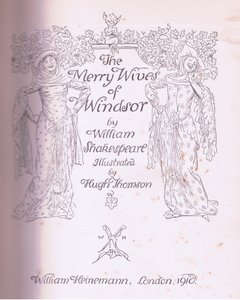 Title page design, illustration from The Merry Wives of Windsor by Hugh Thomson