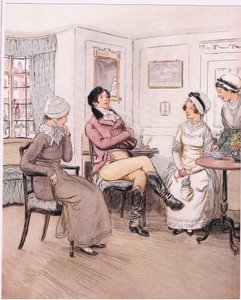 Valentine: "I regret that they are out, Patty, but I will await their return" by Hugh Thomson