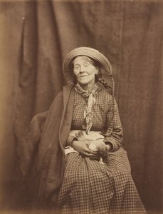 Woman Holding a Dead Bird, Surrey County Asylum, c. 1855 by Hugh Welch Diamond