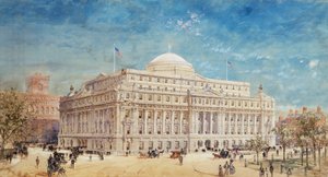 A Rendering of a Preliminary Proposal for the United States Custom House, New York by Hughson Frederick Hawley