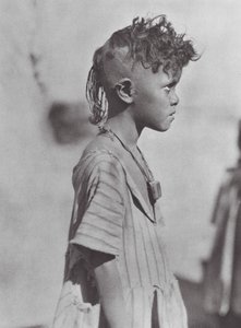 Africa: Bisharin child with amulet