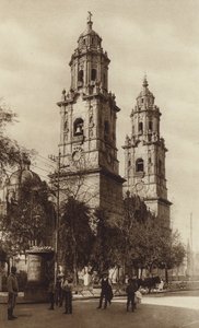 Mexico: Morelia, The Cathedral by Hugo Brehme