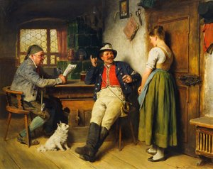 Figures in an Interior by Hugo Kauffmann