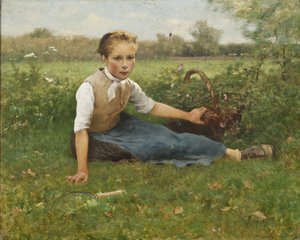 Picking Flowers by Hugo Salmson