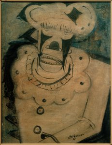 Sad Clown by Hugo Scheiber