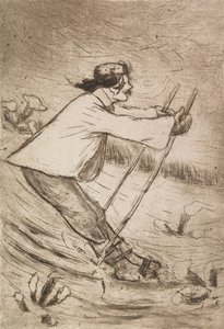 Gallen-Kallela Skiing by Hugo Simberg