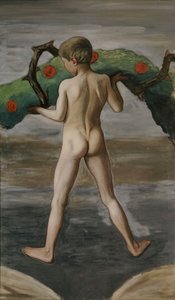 Garland Bearer; Boy Carrying the Garland of Life by Hugo Simberg