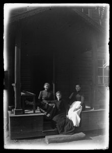 Servants on the Porch of Niemenlauta Villa by Hugo Simberg