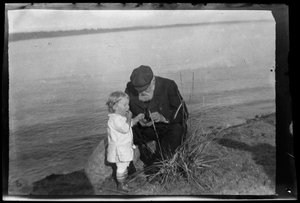 Tom and Niclas Simberg Eating Berries at Niemenlautta by Hugo Simberg