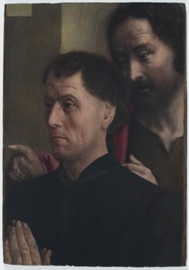 Portrait of a Man at Prayer with Saint John the Baptist by Hugo van der Goes