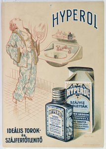 Advertisement for Hyperol mouthwash tablet, 1930