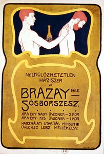 Hungarian advertisement for Eau de Toilette Brazay, c.1900 by Hungarian School