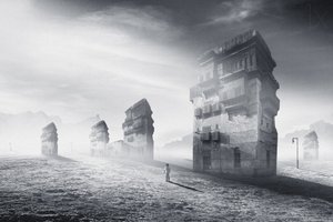 Solitary Figure Ancient City