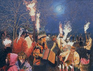 Wassailing in Herefordshire, 1995