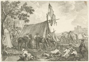 Landscape with a Military Camp by Hyacinth de La Pegna