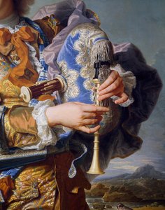 Gaspard de Gueidan Playing Bagpipes (Detail)
