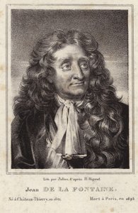 Portrait of Jean de La Fontaine by Hyacinthe Francois Rigaud