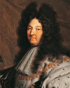 Portrait of Louis XIV of France, known as Louis the Great or the Sun King, painting by Hyancinthe Rigaud