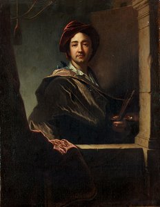 Portrait of the Artist, Half Length, at a Casement, 1712 by Hyacinthe Francois Rigaud