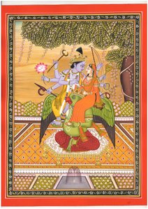 Hindu Deities on Garuda