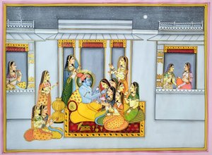 Krishna and Gopis at Night by IMAGINEERS STUDIO