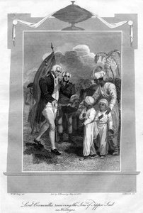 Lord Cornwallis Receiving the Sons of Tippoo Saib as Hostages by I. Brown