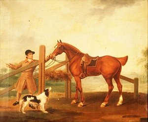 A Groom Leading a Bay Hunter