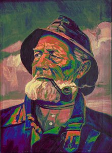 Colorful Fisherman with Pipe