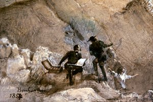 Ignace Francois Bonhomme painting outdoors