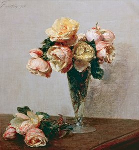 Rose by Ignace Henri Jean Fantin Latour