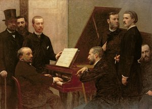 Around the Piano by Ignace Henri Jean Fantin Latour