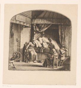 Old Man on Deathbed by Ignace Joseph de Claussin (attributed to)